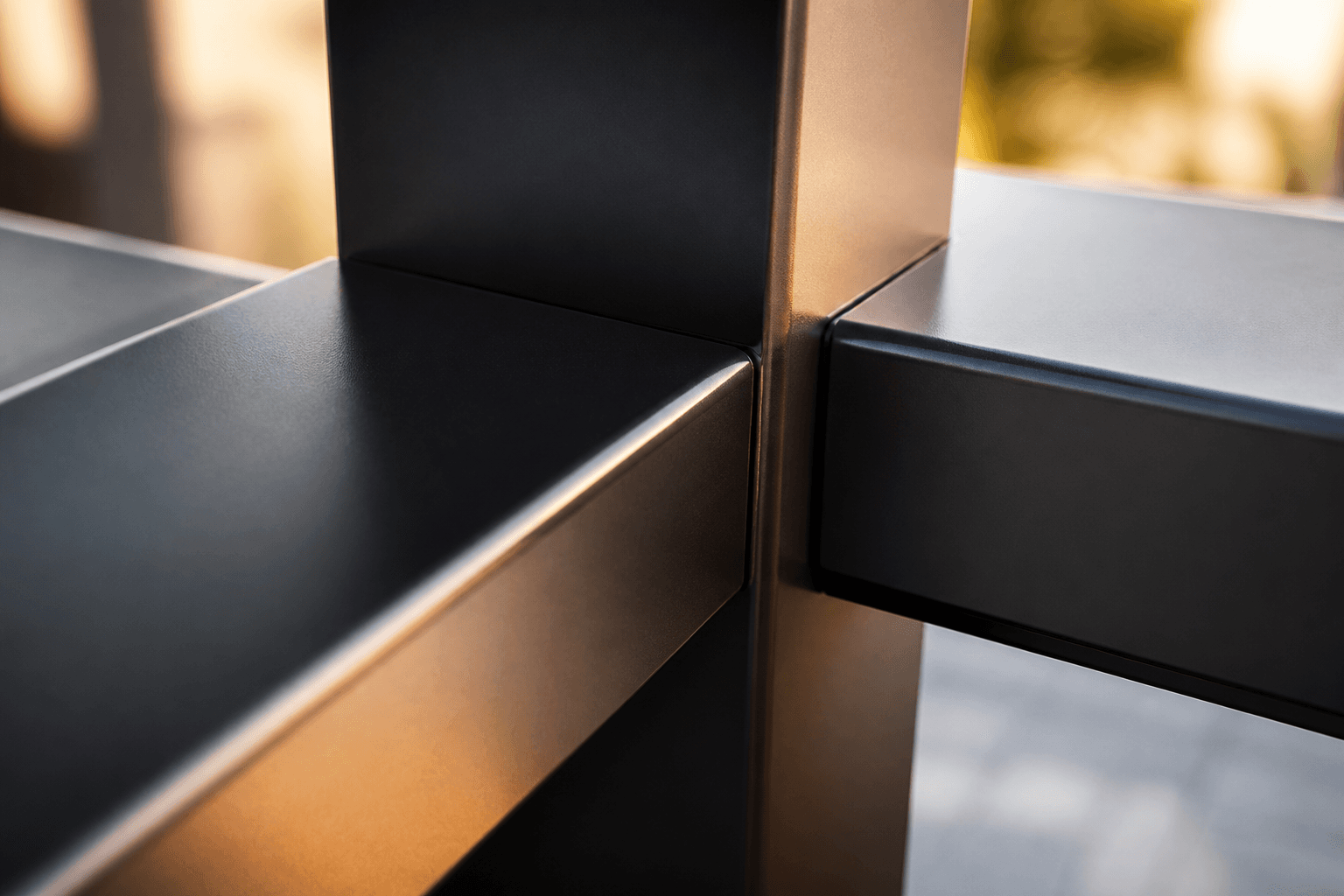 Powder-coated aluminum joinery
